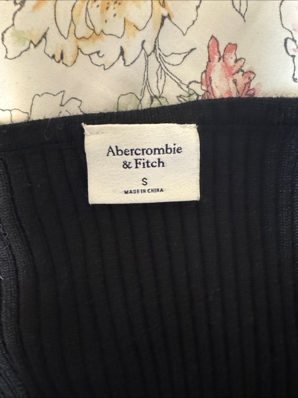 Abercrombie & Fitch Black Ribbed Tank Top